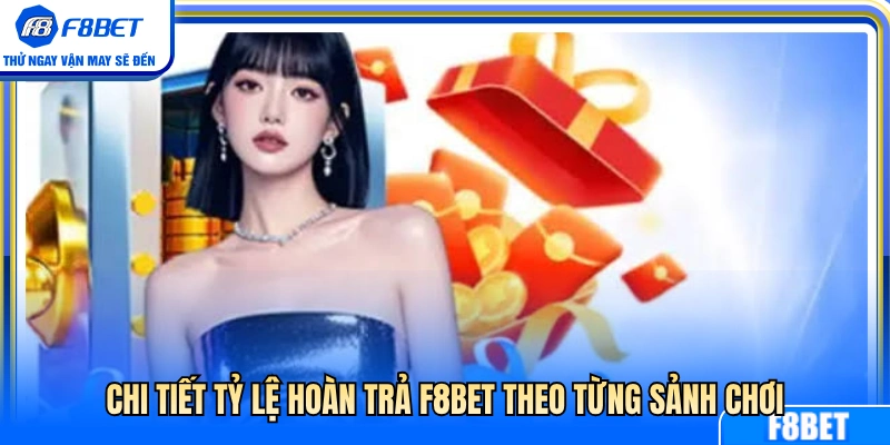 Bảng mức phần trăm hoàn trả F8BET ở các sảnh 